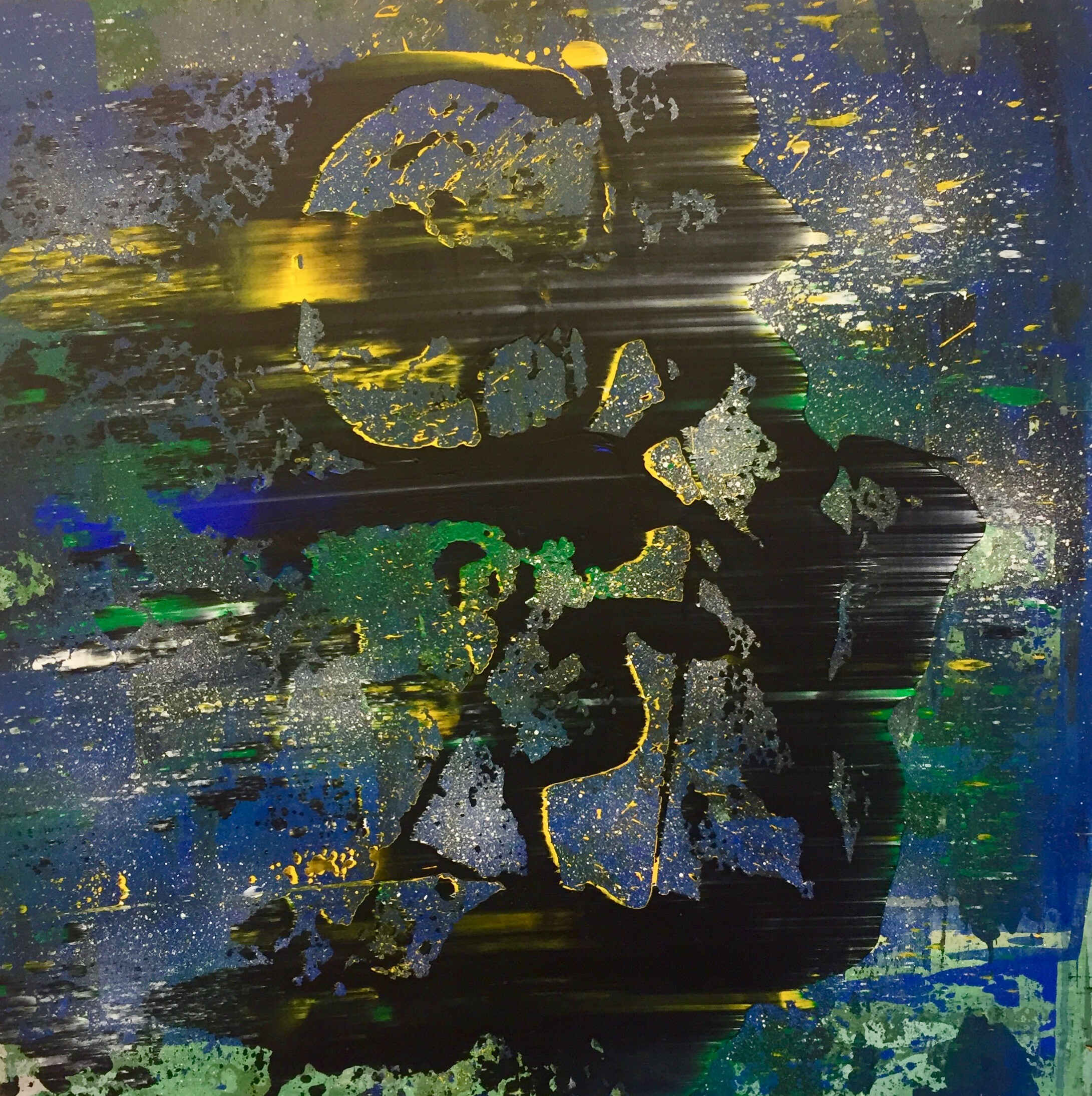 Cadw  (30 x 30 inches acrylic on mdf 2015)