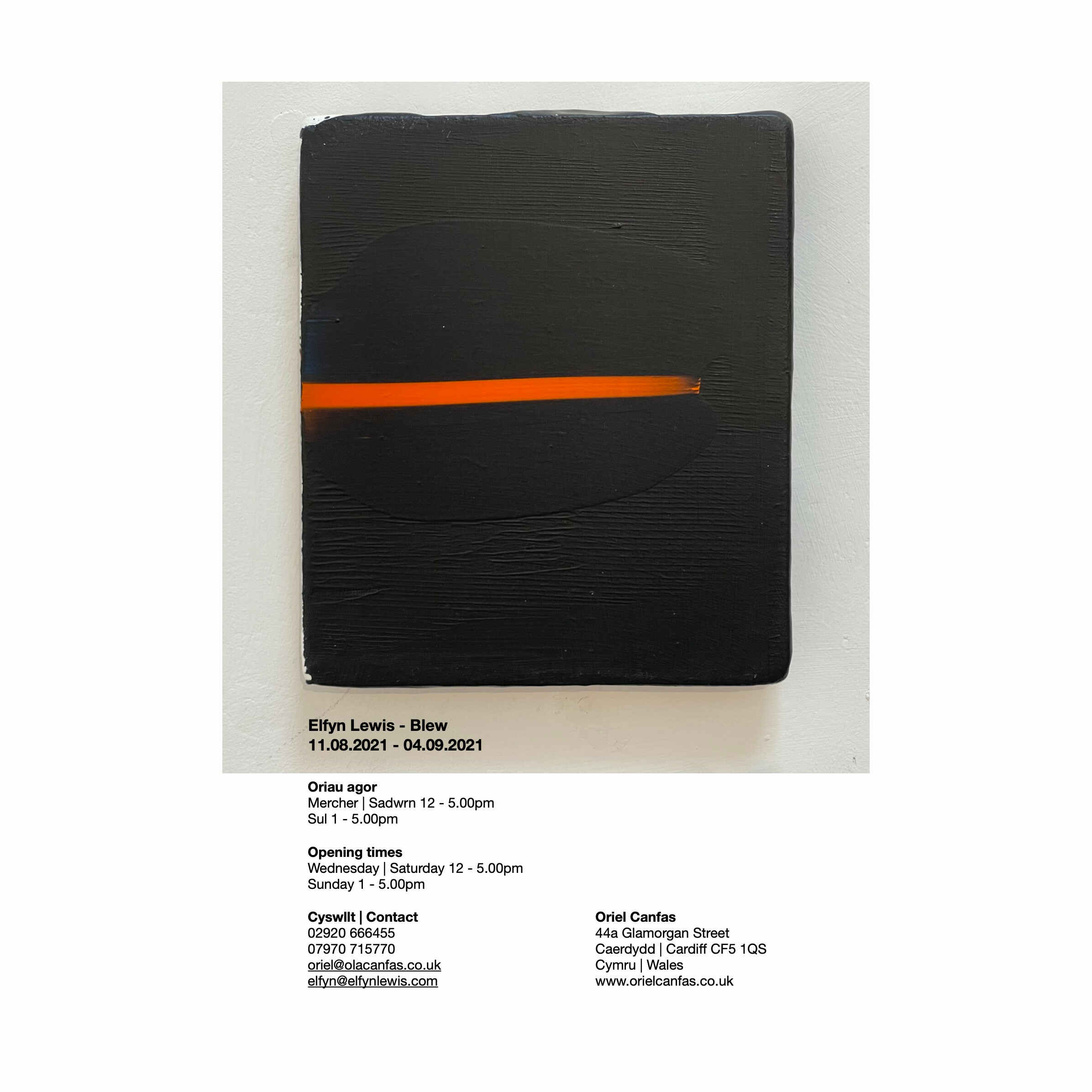 Elfyn Lewis - Blew 11.08.2021 | 04.09.2021 - Oriel Canfas